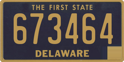 DE license plate 673464