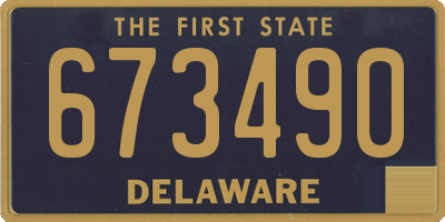 DE license plate 673490