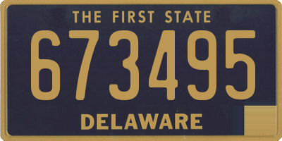 DE license plate 673495