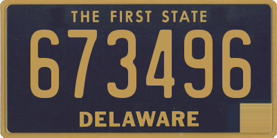 DE license plate 673496