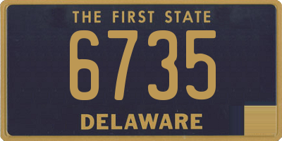 DE license plate 6735