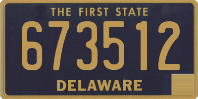 DE license plate 673512