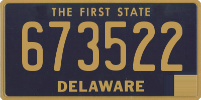 DE license plate 673522