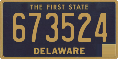 DE license plate 673524