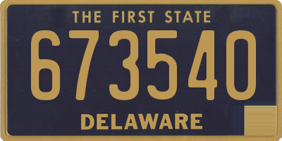 DE license plate 673540