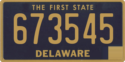 DE license plate 673545