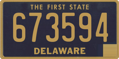 DE license plate 673594