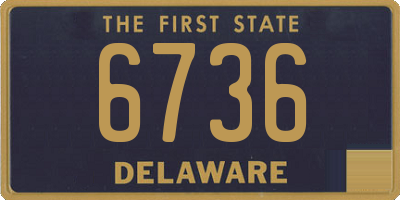 DE license plate 6736