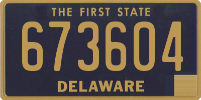 DE license plate 673604