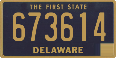 DE license plate 673614