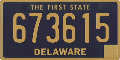 DE license plate 673615