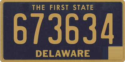DE license plate 673634