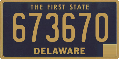 DE license plate 673670