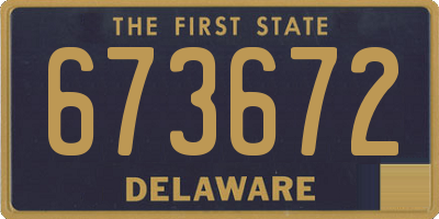 DE license plate 673672