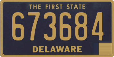 DE license plate 673684