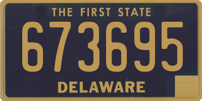 DE license plate 673695