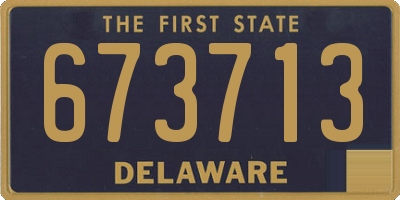 DE license plate 673713