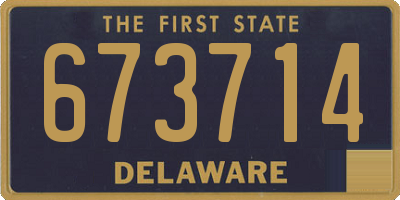 DE license plate 673714