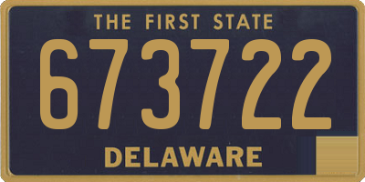 DE license plate 673722