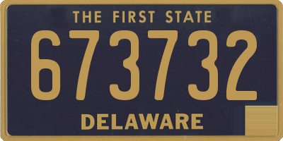 DE license plate 673732