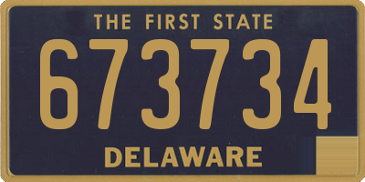 DE license plate 673734