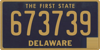DE license plate 673739
