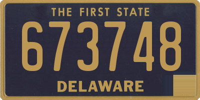 DE license plate 673748