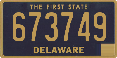DE license plate 673749
