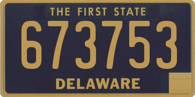 DE license plate 673753