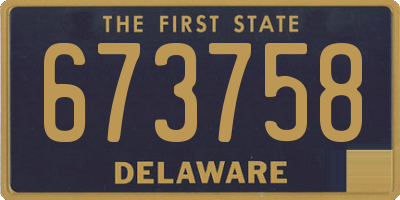 DE license plate 673758