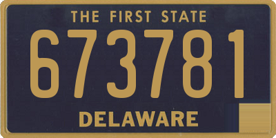 DE license plate 673781