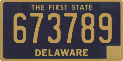 DE license plate 673789