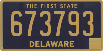 DE license plate 673793