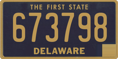 DE license plate 673798