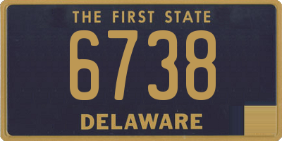 DE license plate 6738