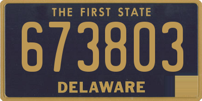 DE license plate 673803