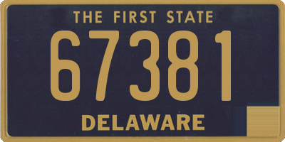 DE license plate 67381