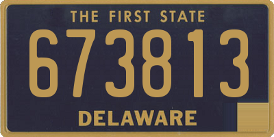 DE license plate 673813