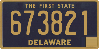DE license plate 673821