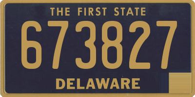 DE license plate 673827