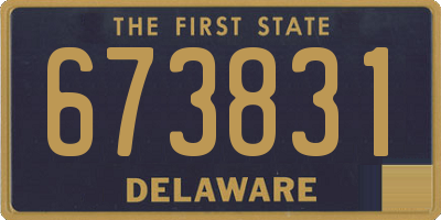 DE license plate 673831