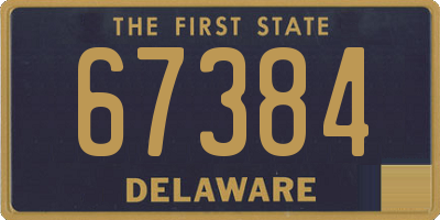 DE license plate 67384