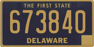 DE license plate 673840