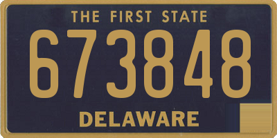 DE license plate 673848