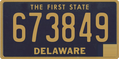 DE license plate 673849