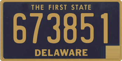 DE license plate 673851