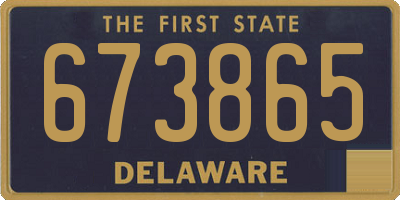 DE license plate 673865