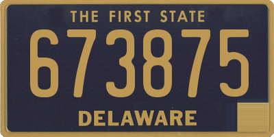 DE license plate 673875