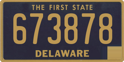 DE license plate 673878