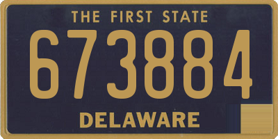 DE license plate 673884